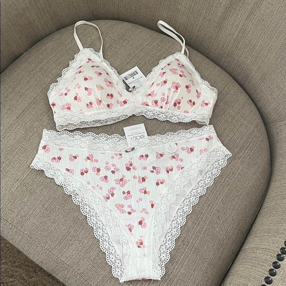 NWT panty bra set Body by Victoria organic cotton